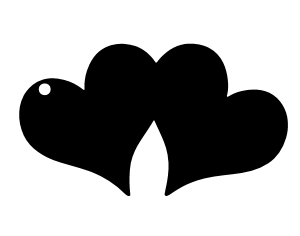 Interlocking Hearts Blank (50mmx50mm)